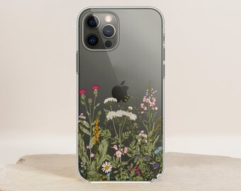 Wildflowers iPhone 12 Pro TPU Cover iPhone XS Max Crystal Case iPhone 7 Clear Case iPhone 11 Silicone Case iPhone 12 Case iPhone SE RD0498