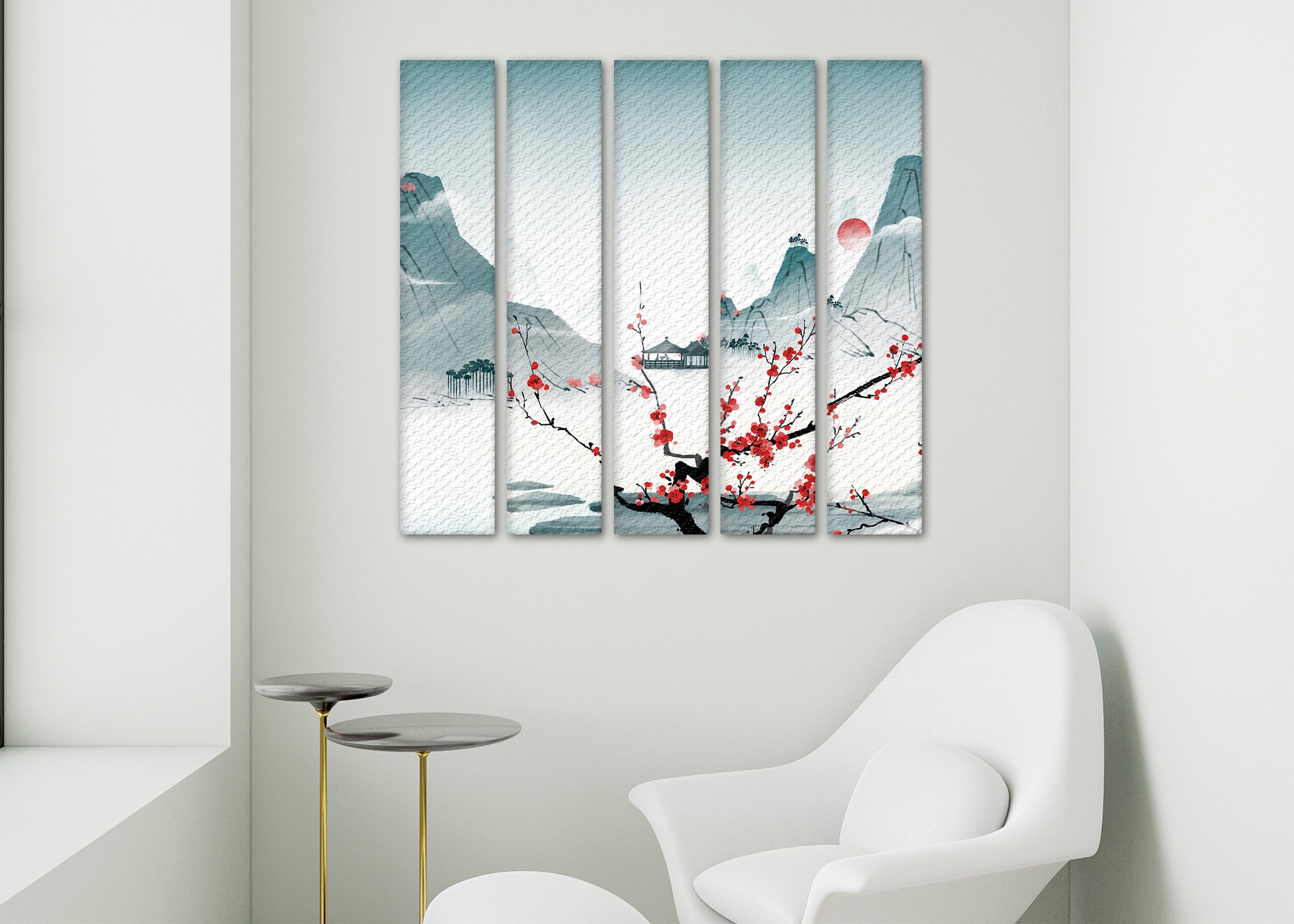 Japanese Art Canvas Wall Art Asian Design Pictures Set Office Etsy