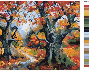 Autumn Paint by Numbers - Etsy