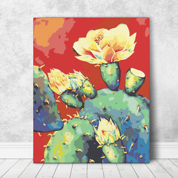 Cactus Paint by Numbers Etsy