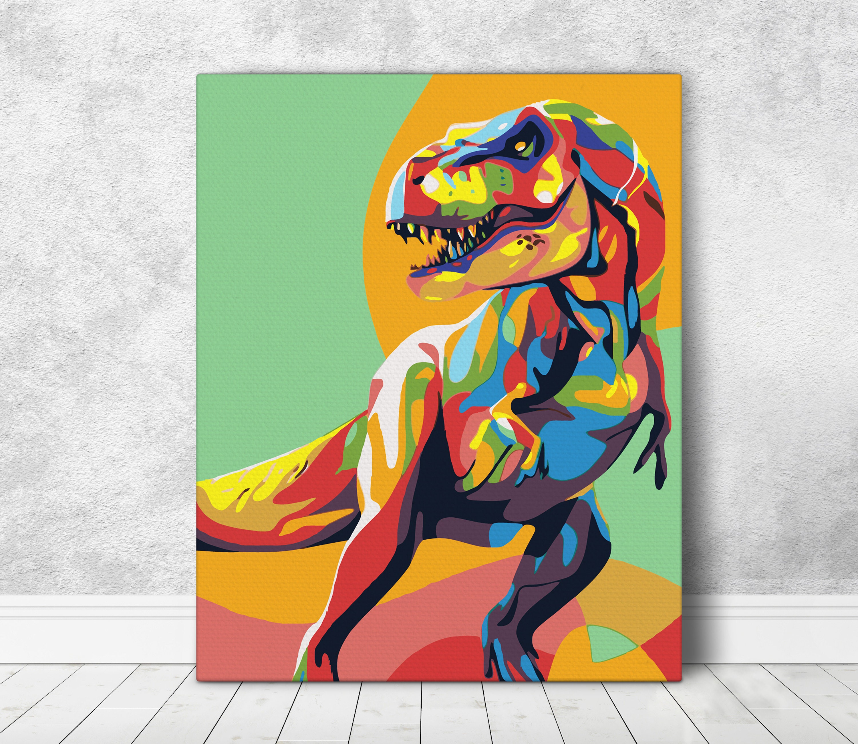 Drawings To Paint & Colour Dinosaur - Print Design 024