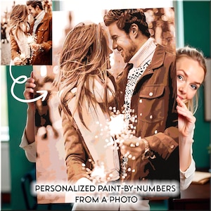 Custom Paint By Number Kit Personalized Paint by Number Kit Adults,DIY Paint By Number Canvas Wall Art Photo,Family Pet Wedding Couple Gift