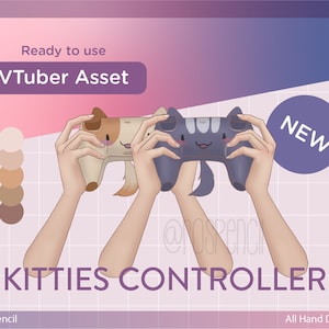 Kitty Vtuber Controller - Cute Animals | Kitties cat | Vtuber Accessory| Twitch assets| Vtuber Assets | Prop | Anime