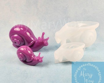 3D Set of 2 Snails Molds