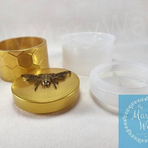 Honey Bee Jar with Lid Silicone Mold