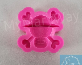 Luffy Flag Skull and Bones Silicone Mold