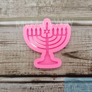 Small Menorah Candlestick Holder Shiny Silicone Mold