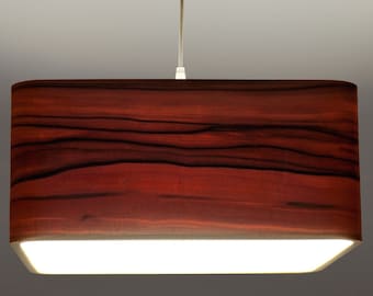 Living Room Lamp from Tineo Veneer, Contemporary Pendant Light Fixture, Square Linear Lamp, Modern Handmade light, Cottage Lighting