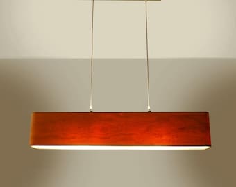 Birdseye Maple Veneer Chandelier, Dine Room Light, Scandinavian Minimalist Light Fixture, Handmade Chandelier from Burl Wood veneer