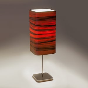 Bedside Table Lamp, Tineo Wood Veneer Lamp, Linear Design Light, Handmade Desk Light Fixture,Minimalist Wood Lamp, Modern Farmhouse Lighting