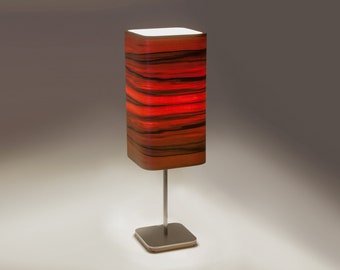 Bedside Table Lamp, Tineo Wood Veneer Lamp, Linear Design Light, Handmade Desk Light Fixture,Minimalist Wood Lamp, Modern Farmhouse Lighting