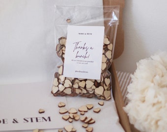 Wooden Heart Confetti for Weddings, Parties & Scrapbooking | Natural Table Decorations | Rustic Wedding Decor