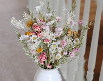 Rosalie | Dried Flower Bouquet With Dried Roses & Daisies | Spring Wedding Flowers | Mothers Day Gifts | Spring Home decor