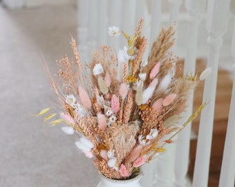 Annabelle | Pink Dried Flower Bouquet with Dried Daisies | Spring Bridal Wedding Flowers | Mothers Day Gifts | Spring Pastel Home decor