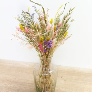 Spring Dried Flower Bouquet Pastel Wildflower Flower Bouquet Gifts for Mum, Sister, Nan Spring Home Decor image 4