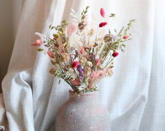 Spring Dried Flower Bouquet | Pastel Wildflower Flower Bouquet | Gifts for Mum, Sister, Nan | Spring Home Decor