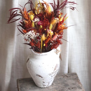 Bright Autumn Dried Flower Bouquet | Colourful Dried Flowers | Autumn Home Decor | Brown, Orange, Yellow & Red | Nancy