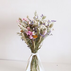 Spring Dried Flower Bouquet with Dried Daisies | Dried Floral Arrangement | Spring Wedding Flowers | Rustic Spring Home decor | April image 6