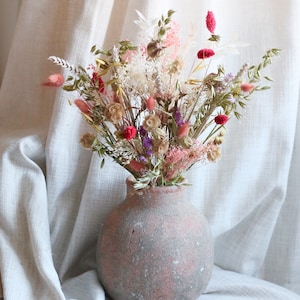 Spring Dried Flower Bouquet Pastel Wildflower Flower Bouquet Gifts for Mum, Sister, Nan Spring Home Decor image 7