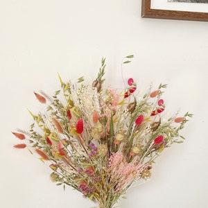 Spring Dried Flower Bouquet Pastel Wildflower Flower Bouquet Gifts for Mum, Sister, Nan Spring Home Decor EXTRA LARGE 60cm