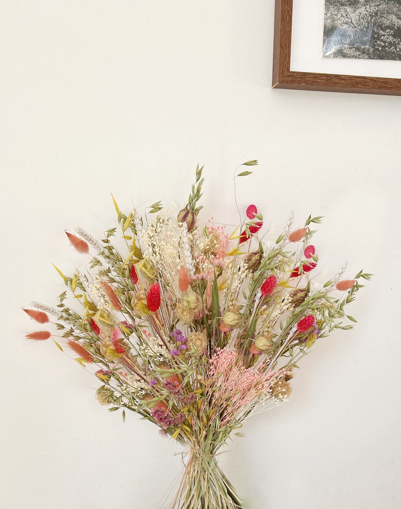 Spring Dried Flower Bouquet Pastel Wildflower Flower Bouquet Gifts for Mum, Sister, Nan Spring Home Decor EXTRA LARGE 60cm