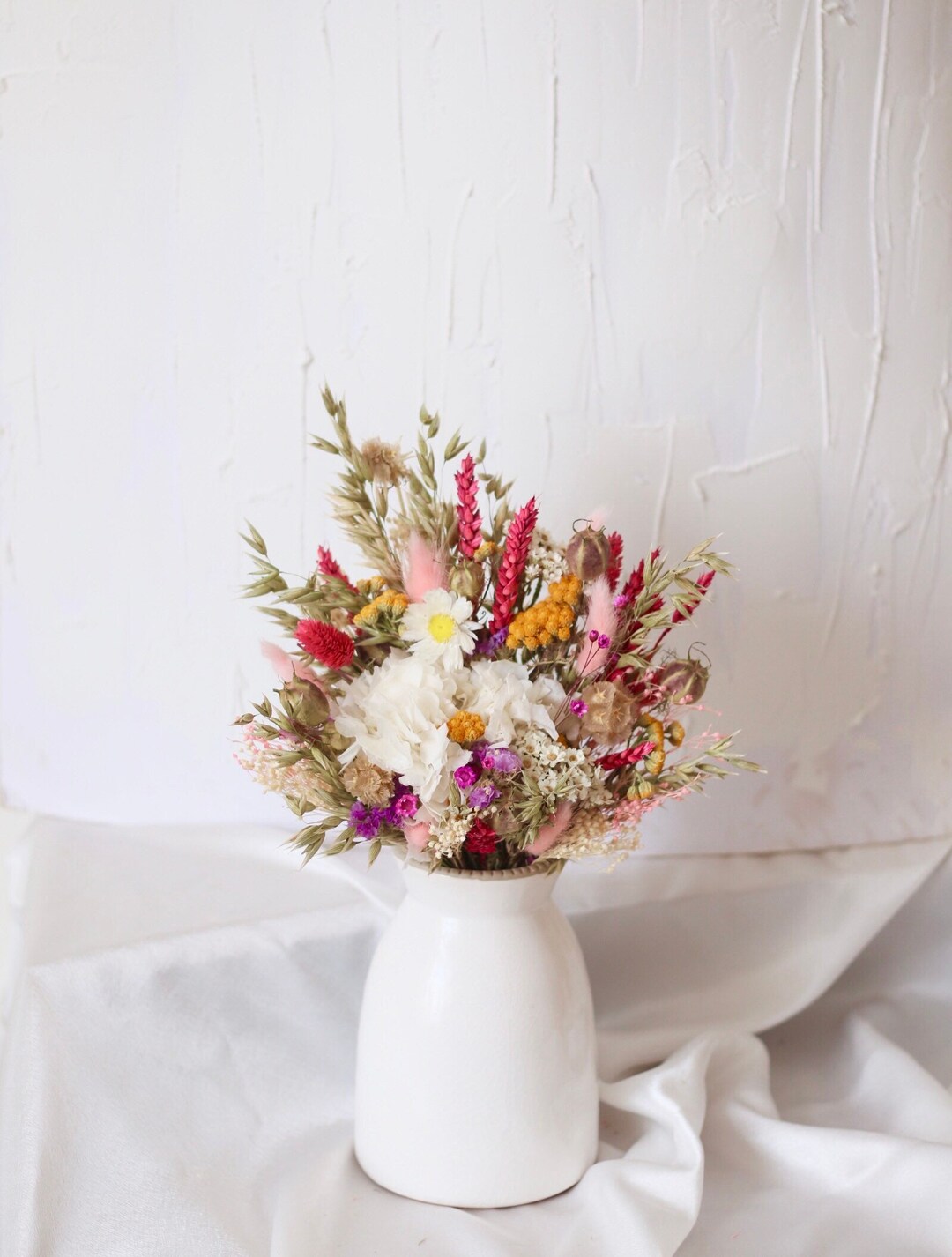 Spring Garden Dried Flower Bouquet Dried Hydrangea Bouquet Mothers Day