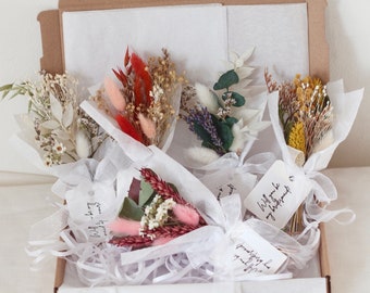 Mini Bridesmaid Proposal Bouquets | Mini Wedding Party Proposal Gifts | Dried Flower Gifts for her Bridal Party  | Letterbox Dried Flowers