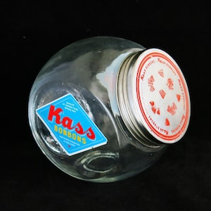 Antiguo tarro de cristal para dulces