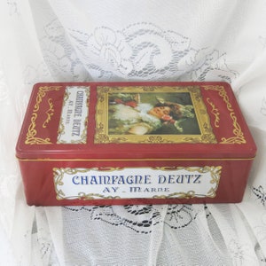 Beautiful French champagne tin image 3