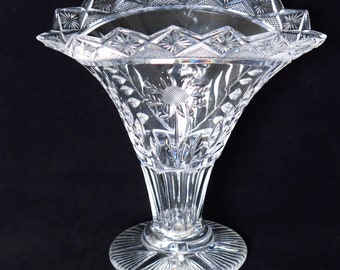 Heavy crystal vase.