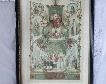 Old French communion print