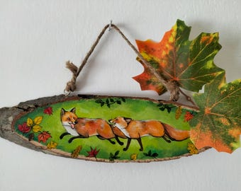 Decorazione fatta a mano Füchse in der Liebe