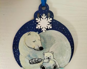 Pallina di Natale Madre e figlio