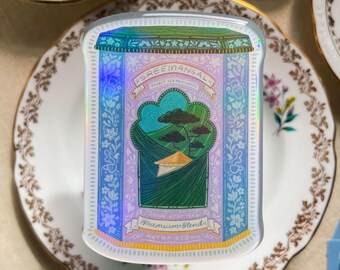 Imán para nevera con lata de té de Sreemangal: Colección Jardines de Té