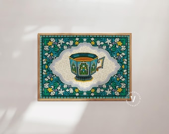 Sylhet Sips - Tea Cup | 'Tea Gardens' Collection | Bangladesh | A5 A4 A3 Art Print