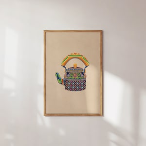 Pop the kettle on (Beige) | A5 A4 A3 Art Print