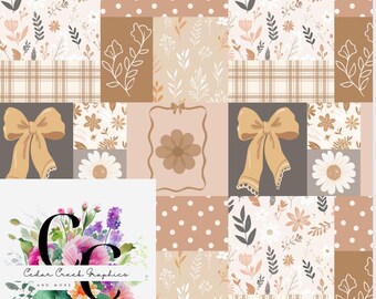 Boho floral Patchwork nahtlose Datei digitaler Download