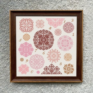 Quaker Sampler Cross Stitch Pattern, Easy Counted Cross Stitch Chart, Vintage Folk Cross Stitch Embroidery, Instant Download PDF