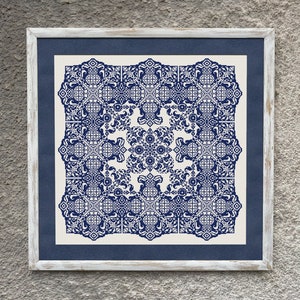 Monochrome Sampler Cross Stitch Pattern, Cross Stitch Chart, Vintage Geometric Sampler Cross Stitch Embroidery Pattern, Instant Download PDF