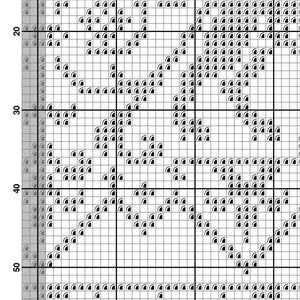 May include: Black and white pixel art design featuring a repeating pattern of curved shapes. The design is reminiscent of a traditional quilt or fabric pattern.
