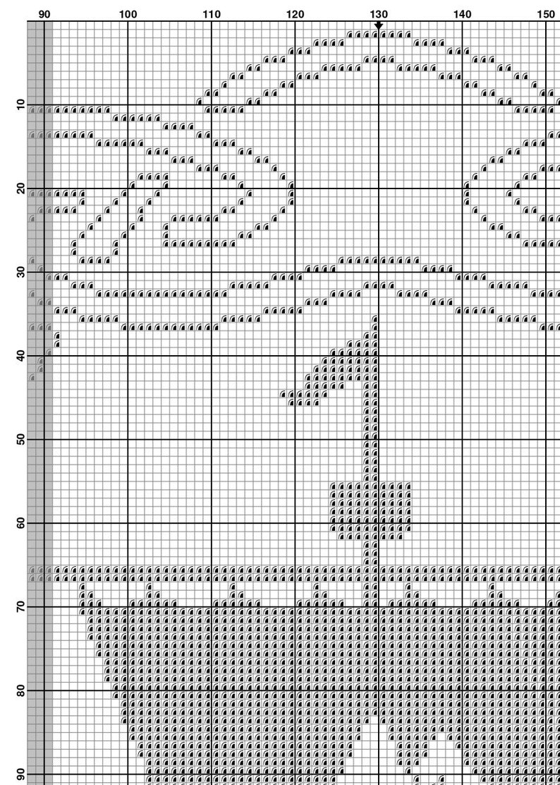 Puede incluir: Dise&ntilde;o de arte de p&iacute;xeles en blanco y negro de una nota musical con un tallo y una clave de sol. El dise&ntilde;o est&aacute; sobre un fondo de cuadr&iacute;cula.