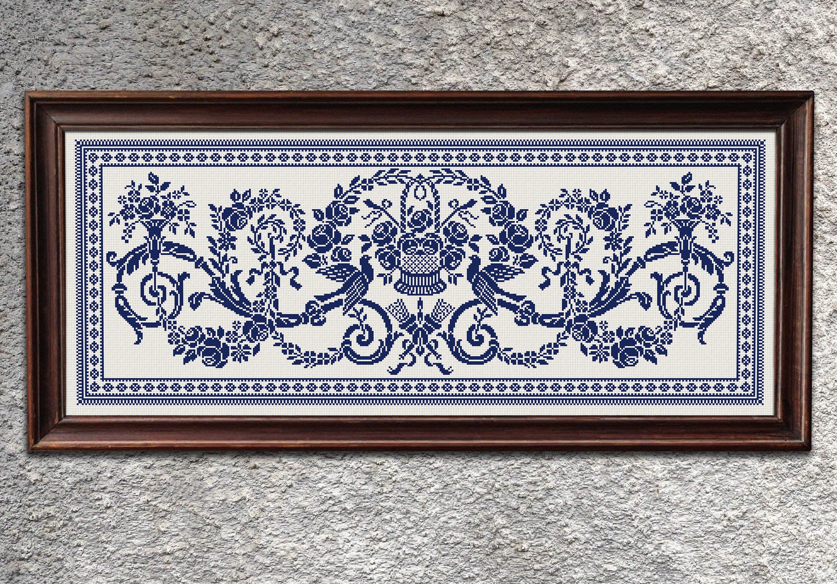 Monochrome Sampler Cross Stitch Pattern Easy Counted Cross Etsy