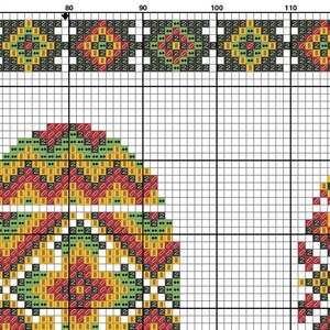 Easter Eggs Sampler Cross Stitch Pattern, Сross Stitch Chart, Vintage ...