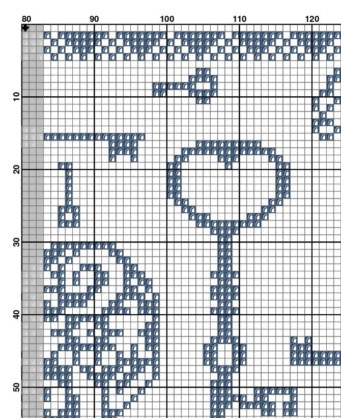 Keys Sampler Cross Stitch Pattern, Cross Stitch Chart, Monochrome ...
