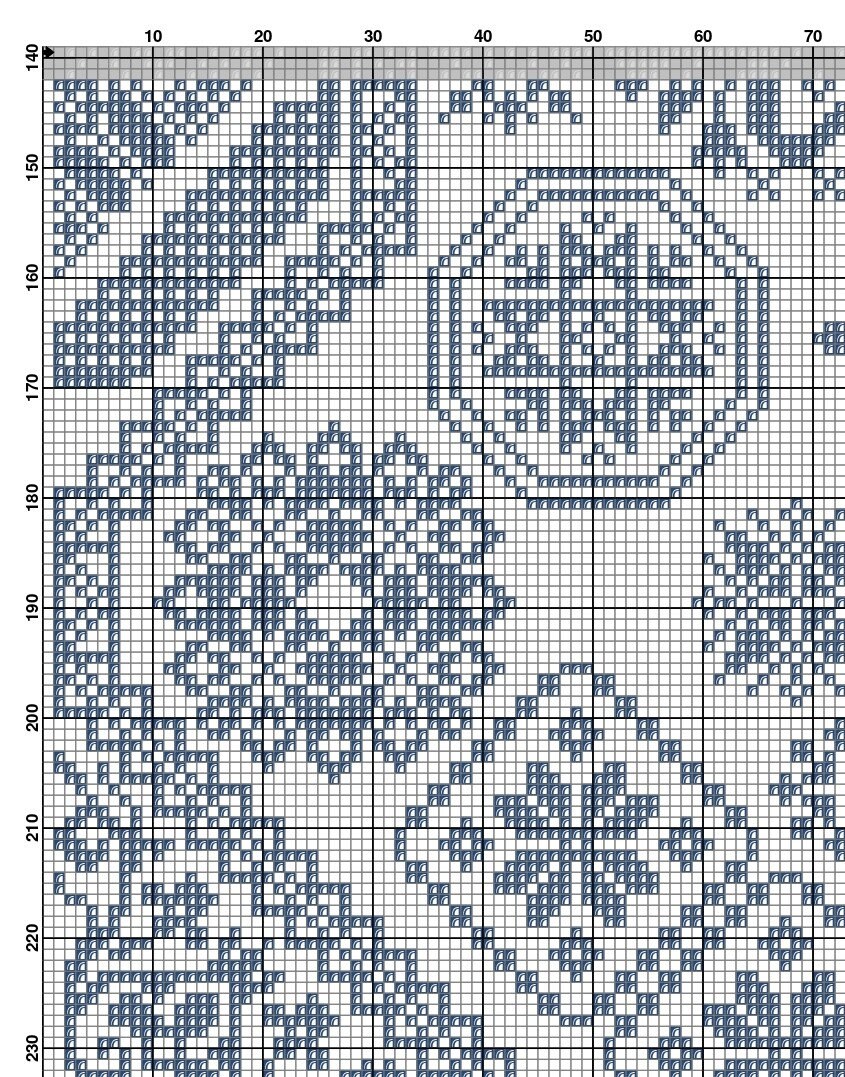 Monochrome Quaker Sampler Cross Stitch Pattern, X Stitch Chart