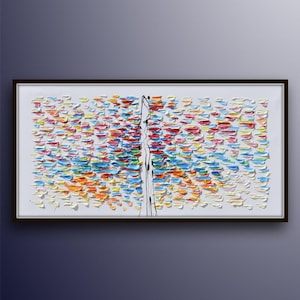 Abstract Butterfly 55&quot;, Amazing colors, beautiful texture, thick texture, original artwork by famous artist Koby Feldmos Israel