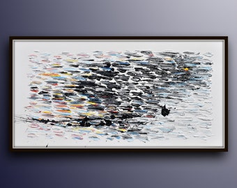 Running Cheetah 55", Original oil painting on canvas by Koby Feldmos