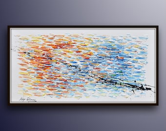 The Infinity 55", original oil painting on canvas, thick oil paint layers (impasto style)  by Koby Feldmos