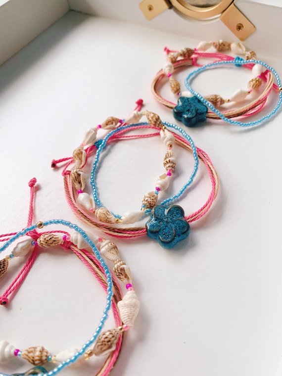 Coconut Girl Bracelet Stack / Pura Vida Style Bracelet/ Bracelet Sets/ Seed  Bead Jewelry / Bracelet Stack / Summer Jewelry 