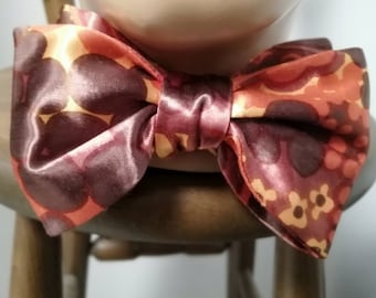 Floral Satin Self Tie, Suit Bow Tie, Classic Satin Bowtie, Bounded Bow tie, Custom Elegance Bow Tie, RoseHeartAccessories